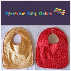 Reversible Bib - Flowers & Spots Reversible Bib - Flowers & Spots